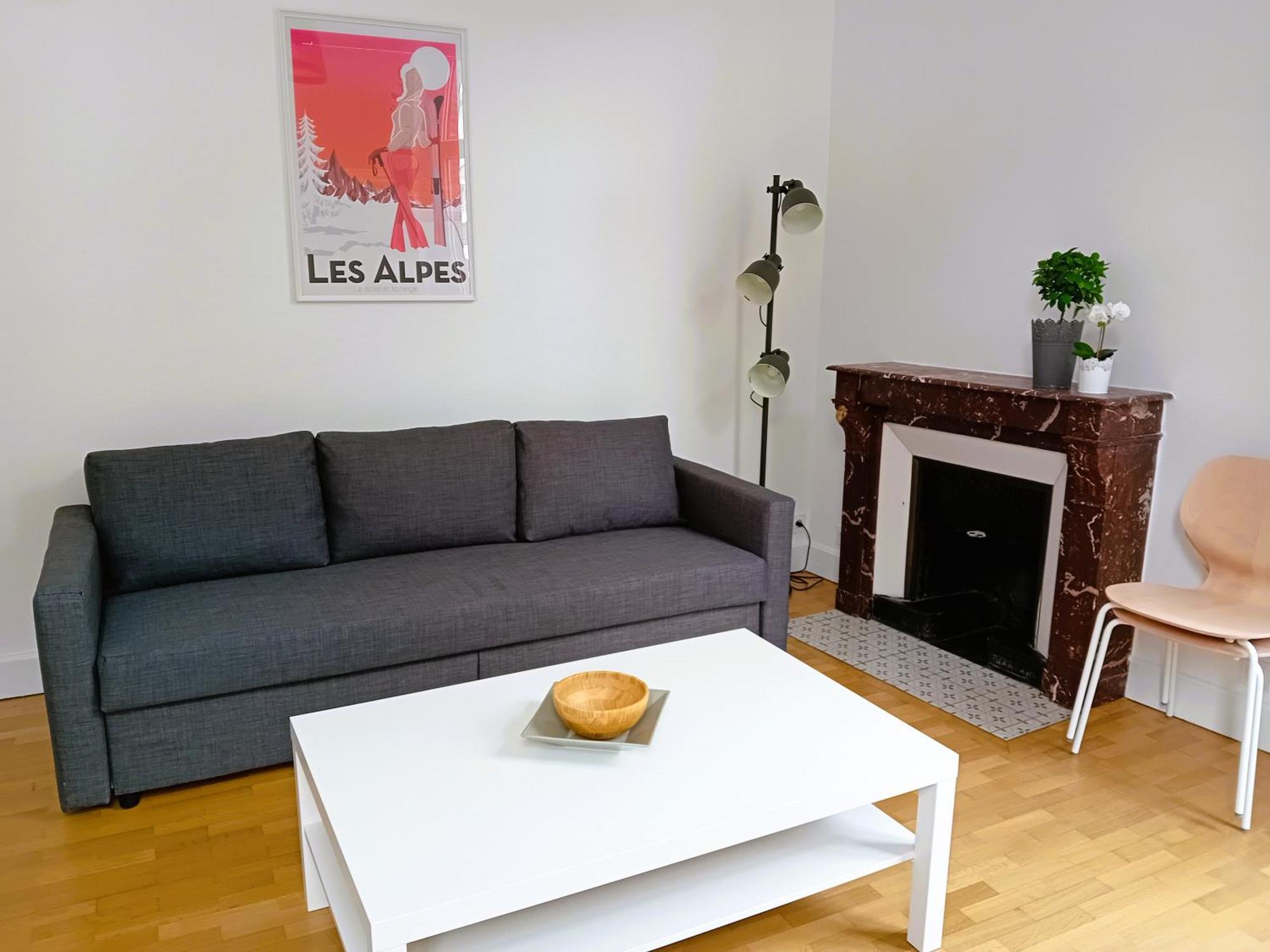 102 - Appart Renove Avec Grand Salon Et 1 Chambre - Tram Et Clinique Mutualiste A 1 Min Grenoble Exterior foto